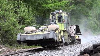 CSX MOW Crew Replacing Railroad Ties On The Old Main Line [upl. by Aihseuqram424]