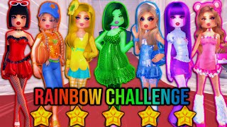 RAINBOW CHALLENGE In DRESS TO IMPRESS Making An OUTFIT For EVERY COLOR No Matter The THEME  ROBLOX [upl. by Arded819]