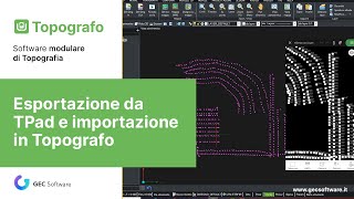 Topografo  Modulo T Esportazione da TPad ed importazione in Topografo [upl. by Einhpets]