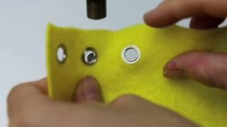 How to Install Grommets Eyelets with KAM Snap KX MultiFunctional Hand Pliers and Table Press [upl. by Halil]