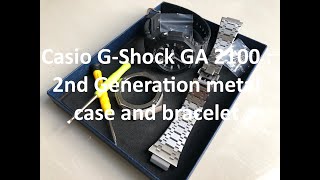 Casio GShock GA 2100  2nd Generation metal case and bracelet [upl. by Cortney737]