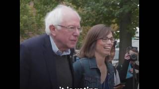 Bernie Sanders is Literally Getting Out the Vote in Indiana [upl. by Portie]