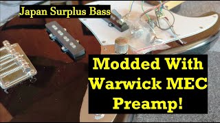 Japanese JB Installed with Warwick MEC Preamp [upl. by Joela]