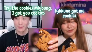 Offstream Sykkuno got Miyoung COOKIES [upl. by Tikna]