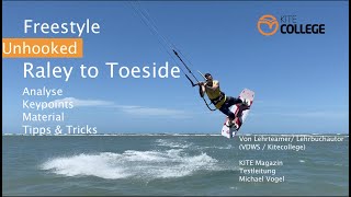 Kitecollege Raley into Toeside Unhooked Freestyle lernen [upl. by Weasner]