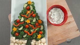 Árbol de navidad hecho con verduras  Recetas Navideñas  Food Network Latinoamérica [upl. by Wetzell]