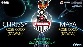 CHRISSY v MAYA  Waacking QF4  Funk Stylers World Final  Allthatbreakcom [upl. by Lleumas671]