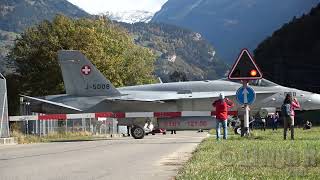 The Spectacular amp Stunning Meiringen Air base in Switzerland as F18 head for AXALP training [upl. by Sivehc879]