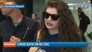 Raw Lorde arrives home from Grammys [upl. by Rosario]