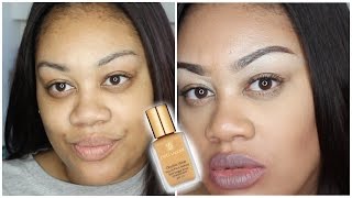 Estee Lauder Double Wear Foundation ReviewDemo [upl. by Ahsenwahs]