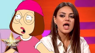 Mila Kunis Constantly Gets Told quotShut Up Megquot  The Graham Norton Show CLASSIC CLIP [upl. by Aihsemaj]