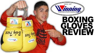 CUSTOM 16 OZ WINNING GLOVES BOXING REVIEW [upl. by Eliza]