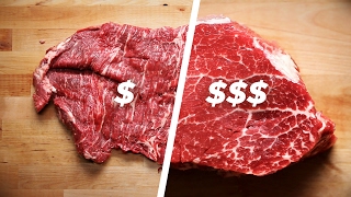 How To Cook A Cheap Steak Vs An Expensive Steak [upl. by Lenes]