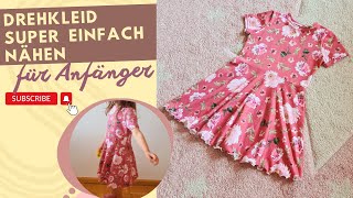 30 min Drehkleid nähen ✂ ohne Schnittmuster ✂ nähen für Anfänger [upl. by Yantruoc]