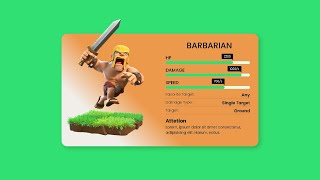 Character Bar Skill Using CSS amp HTML [upl. by Yevette]