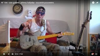 N° 164  tuto guitare  johnny hallyday  souvenirssouvenirs [upl. by Nelg410]