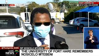 RIP Nosicelo Mtebeni  The University of Fort Hare to hold memorial service for slain law student [upl. by Feodor984]