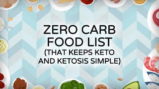 Zero Carb Food List that Keeps Keto and Ketosis Simple [upl. by Bouchier766]