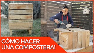 Compostera de madera Recicla y genera tierra fértil en casa  Tutorial completo  Virutas de Lujo [upl. by Ardnahs]