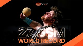 Crouser obliterates shot put world record 🔥  Continental Tour Gold 2023 [upl. by Heinrike]