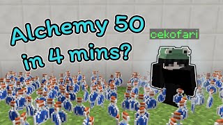 I got Alchemy 50 in 4 minutes  Hypixel Skyblock [upl. by Oicneconi]