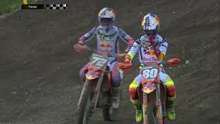 Close Finish Adamo vs Everts MX2 RAM Qualifying Race  MXGP of Trentino 2024 [upl. by Annerahs]