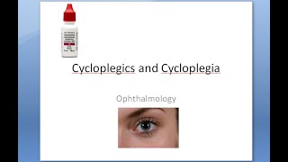 Ophthalmology 579 a Cycloplegics Cycloplegia CycloPentoLate HomAtropine Atropine Uses Eye [upl. by Itsrejk666]