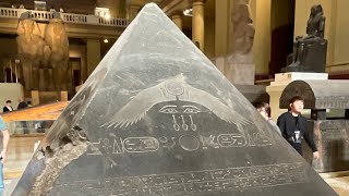 The pyramidion of Black Pyramid Amenemhat III capstone basalt from Pyramid at Dashur ancientegypt [upl. by Philbrook313]