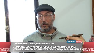 FIRMARON PROTOCOLO PARA LA INSTALACIÓN DE UNA RED COMUNITARIA DE INTERNET EN EL PARAJE LAS LAGUNITAS [upl. by Rem]