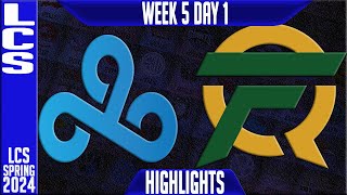 C9 vs FLY Highlights  LCS Spring 2024 Week 5 Day 1  Cloud9 vs FlyQuest [upl. by Aneeuqal]