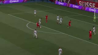 SWITZERLAND vs SPAIN EURO 2020  Goal Xherdan Shaqiri 02072021 FOOTBALL FIFA 21 Simulation [upl. by Mullen]