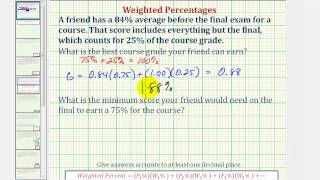 Ex Weighted Average  Determine an Ending Percent or Grade of a Weighted Average [upl. by Anytsirk]