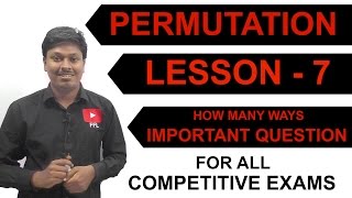 PERMUTATION  LESSON 7  Miscellaneous Question [upl. by Eoj]