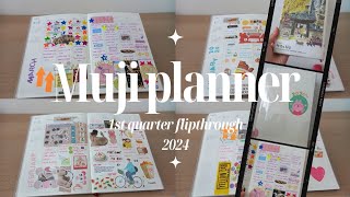 muji vertical planner flipthrough 1st quarter 2024 [upl. by Gillead]