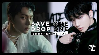 KPOP GAME SAVE ONE DROP ONE TXT vs ENHYPEN EDITION FOR MOAs amp ENGENEs 26 ROUNDS [upl. by Kristoffer]