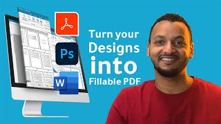 Creating Fillable PDF  From Photoshop  Word Designs to Adobe Acrobat Forms [upl. by Aisenet936]