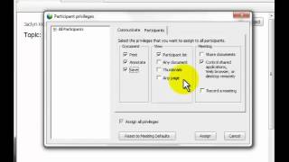 How to Enable Participant Privileges in WebEx Meeting Centermp4 [upl. by Deery654]