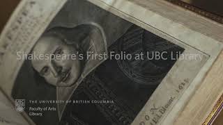 William Shakespeare’s First Folio published in 1623 gifted to UBC Library [upl. by Abbie]