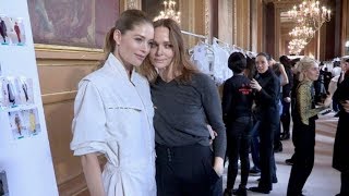 Doutzen Kroes Natalia Vodianova and more backstage after the Stella McCartney Fashion Show [upl. by Adelbert136]