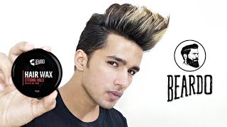 Beardo Hair Wax Strong Hold Review  How to use Beardo Hair wax [upl. by Einner]