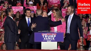 BREAKING NEWS Trump Invites Don Jr Tiffany Eric And Their Spouses On Stage At PA Rally [upl. by Nimaynib]