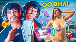 😍 GTA 6 TRAILER CRAZY GAME  REACTION IN HINDIgta6 [upl. by Hinman]