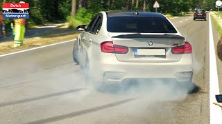 BMW M Cars leaving BimmerFest 2023  840HP M140i Turbo E30 1000HP M5 MH4 GTR 1M Coupe [upl. by Yenar]