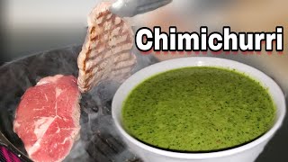 Chimichurri la mejor salsa para carnes  Chimichurri en la LICUADORA [upl. by Etnoid]