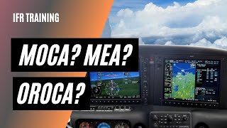 IFR Altitudes Explained  MEA MOCA amp OROCA on Low Enroute Chart  Minimum Altitudes for Enroute IFR [upl. by Kenaz]