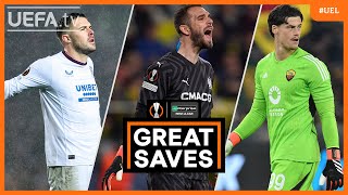 UEL Great Saves Round of 16 2nd leg  Butland López Svilar [upl. by Devinna]