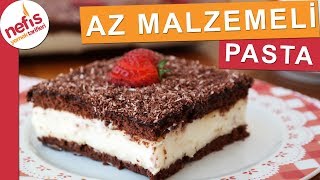 AZ MALZEMELİ EN KOLAY PASTA  Çikolatalı Muhallebili Pasta [upl. by Ateekahs]