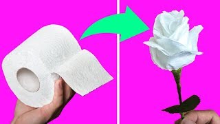 04 Toilet Paper Flowers DIY [upl. by Innis]