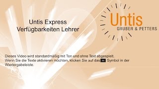 Untis Express  Verfügbarkeiten Lehrer [upl. by Uke213]