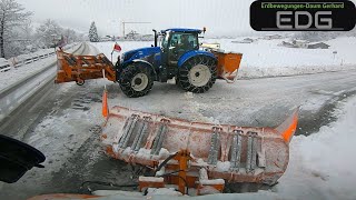 Winterdienst in Tirol❄️Schneeräumung die Erste 2023 Teil 2  Unimog U400 [upl. by Kendricks]